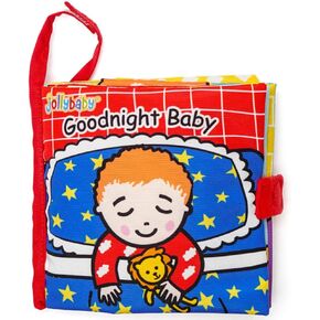 Zocita Baby Soft Cloth Books, Touch & Feel Crinkle Activity Interactive Book, Early Development Stroller Toys for Infants and Toddlers (Goodnight Baby)