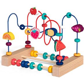 Kidzlane Wooden Montessori Number Puzzle for Kids - Learn to Count with Colorful Math Toy - Educational Preschool Learning Activity for Toddlers - Fun and Interactive Number and Color Recognition Game