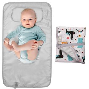 Portable Diaper Changing Pad - Waterproof Foldable Baby Changing Mat - Travel Diaper Change Pad - Lightweight Changing Pads for Baby - Baby Changer - Machine Washable - HAMUR HOME (Animal)