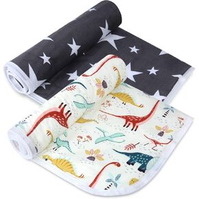 Portable Baby Changing Pad, Waterproof Diaper Changing Mat, 30"x24" | Ultra-Soft Cotton Surface, Skin-Friendly Bedpad, Crib Protection for Newborn Girls, Home & Travel Daily Use, Pink Flower in Kuwait