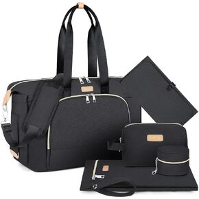 ITIEZY Diaper Bag Tote for Baby - Large Mommy Bag with Portable Changing Pad Pacifier Case, Hospital Bags Travel Baby Bag