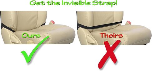 Premium Kick Mats - Luxury Seat Back Protectors and Seat Covers with Invisible Strap - 2-Pack - Gray (Grey) in Kuwait