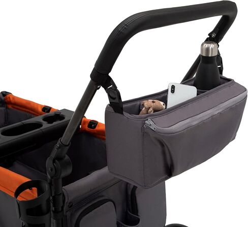 Jeep Sport All-Terrain Stroller Wagon by Delta Children - Includes Canopy, Parent Organizer, Adjustable Handlebar, Snack Tray & Cup Holders, Grey/Olive Green in Saudi Arabia