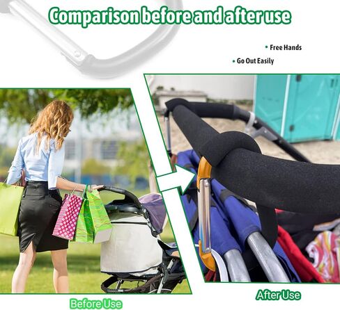 Yinpecly 3Pcs Stroller Hooks by Baby,5.51 inch Length Large Stroller Hooks for Mommy,Convenient Organizer Hook Bag Clips Pram Pushchair Grocery or Diaper Bags Holder, Yellow in Saudi Arabia