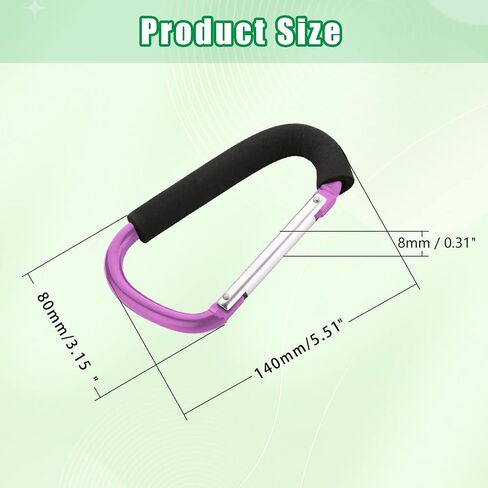 Yinpecly 3Pcs Stroller Hooks by Baby,5.51 inch Length Large Stroller Hooks for Mommy,Convenient Organizer Hook Bag Clips Pram Pushchair Grocery or Diaper Bags Holder, Yellow in Saudi Arabia