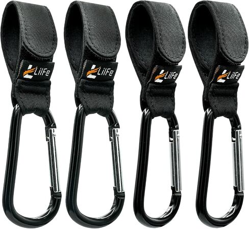 2 Pcs Black Baby Stroller Hooks for Hanging | Multipurpose Stroller Straps with Durable and Stylish Stroller Clips for Diaper Bags | The Perfect Mummy Hook for Pram, Wheelchair, Shopping and Pet Carts in Saudi Arabia