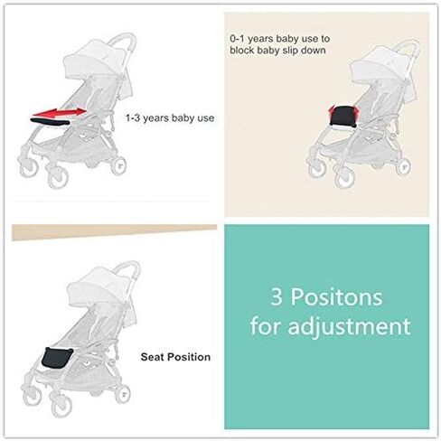 SeedFuture Stroller Footrest Black for Babyzen YOYO, Stroller Accessories Baby Leg Rest Fits Babyzen YOYO YOYO+ YOYO2 Baby Time, 8.5 Inch Long Extend Infant Pram Footboard in Kuwait