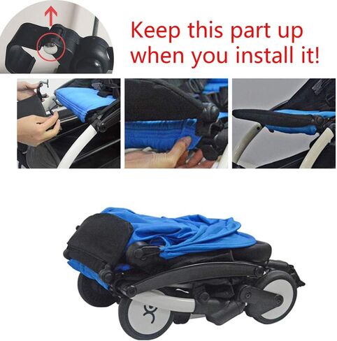 SeedFuture Stroller Footrest Black for Babyzen YOYO, Stroller Accessories Baby Leg Rest Fits Babyzen YOYO YOYO+ YOYO2 Baby Time, 8.5 Inch Long Extend Infant Pram Footboard in Kuwait