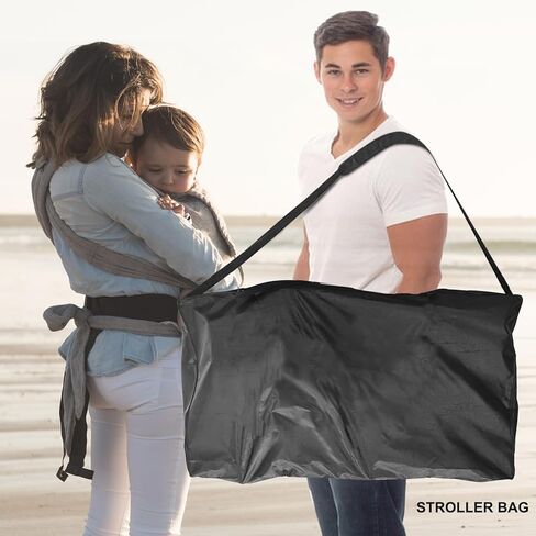 Shouken Stroller Travel Bag For Airplane,Stroller Bag,Durable and Protective, Carry Handles and Detachable Padded Shoulder Strap, Large Storage Bag for Baby Travel Essentials,Stroller organizer system in Kuwait
