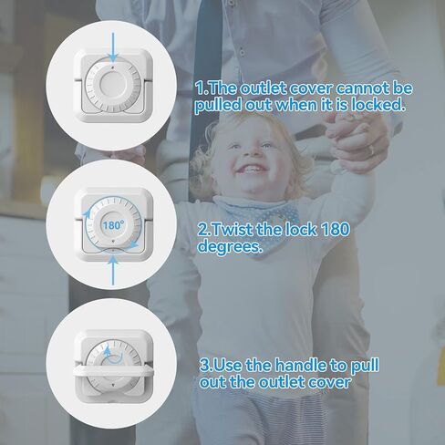 Outlet Covers Baby Proofing (32 Pack) with Hidden Pull Handle,Double Security Child Proof Electrical Protector,White,Baby Safety Outlet Plug Covers,Prevent Kid from Electric Hazard in Kuwait