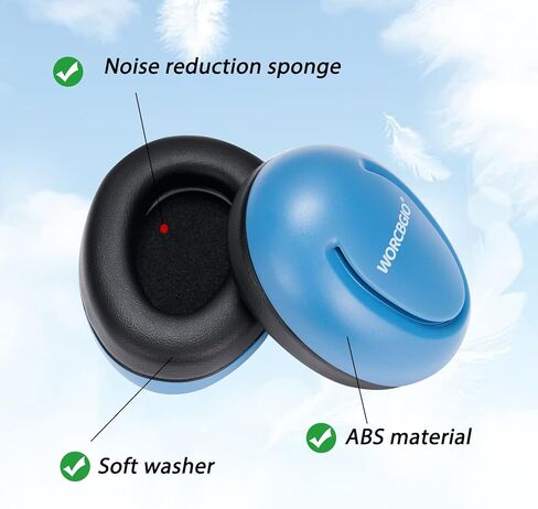 Infant Ear Protection Noise Cancelling Baby Ear Muffs, Toddler Hearing Protection with Adjustable Elastic Headband (Bear, White in Kuwait