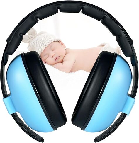 RENAISSANT Baby Ear Protection, Baby Headphones Noise Cancelling Ages 0-3 Years, Infant Noise Cancelling Headphones for Babies Sleep Travel(Blue) in Kuwait