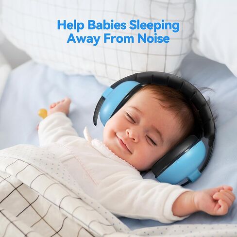 RENAISSANT Baby Ear Protection, Baby Headphones Noise Cancelling Ages 0-3 Years, Infant Noise Cancelling Headphones for Babies Sleep Travel(Blue) in Kuwait