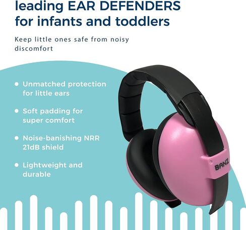 Baby BanZ Earmuffs Infant Hearing Protection – Ages 0-2+ Years – The Best Earmuffs for Babies & Toddlers – Industry Leading Noise Reduction Rating – Soft & Comfortable – Baby Ear Protection in Saudi Arabia