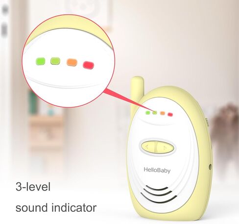 جهاز مراقبة الأطفال الصوتي HelloBaby HB168 مع نطاق يصل إلى 1000 قدم، ومؤشر صوت، ونقل رقمي، وصوت في اتجاه واحد in Kuwait