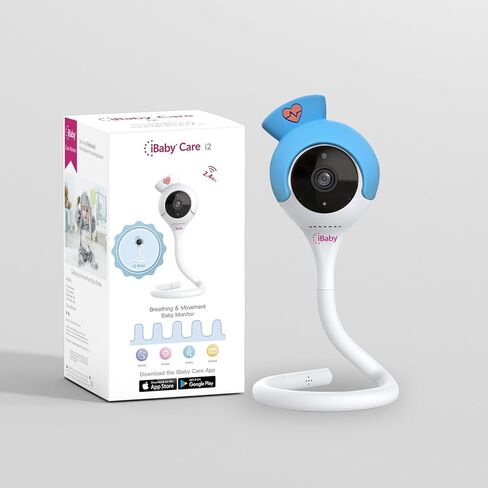 جهاز مراقبة تنفس الأطفال iBaby i2 Blue Smart WiFi مع تحليل بيانات النوم، رؤية ليلية عالية الدقة، تكبير/تصغير إمالة عن بعد بالكامل، تطبيق هاتف ذكي مجاني، مع إشعارات الصوت والحركة in Kuwait