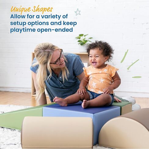 ECR4Kids SoftZone Climb and Crawl Playset, Building Blocks, Assorted, 5-Piece in Saudi Arabia