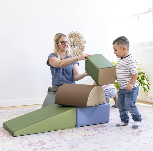 ECR4Kids SoftZone Climb and Crawl Playset, Building Blocks, Assorted, 5-Piece in Saudi Arabia
