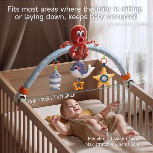 ألعاب مقعد السيارة من توماما، مثالية لحديثي الولادة والرضع، ألعاب معلقة للأطفال مع خشخشة الأخطبوط، مرآة للأطفال الصغار - مناسبة لمقعد السيارة، عربة الأطفال، سرير الأطفال، عربة الأطفال - أفضل ألعاب عربة الأطفال للأطفال 0 3 6 9 12 شهرًا in Kuwait