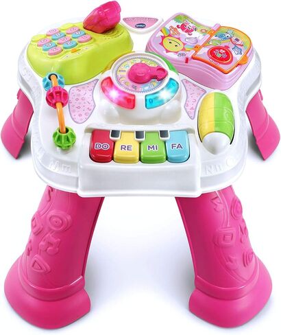 VTech Sit-To-Stand Learn and Discover Table, Pink in Saudi Arabia