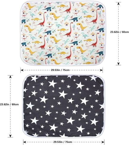 Portable Baby Changing Pad, Waterproof Diaper Changing Mat, 30"x24" | Ultra-Soft Cotton Surface, Skin-Friendly Bedpad, Crib Protection for Newborn Girls, Home & Travel Daily Use, Pink Flower in Saudi Arabia