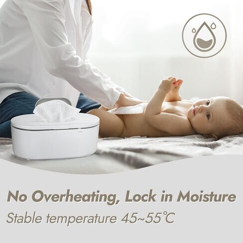 Baby Wipe Warmer and Wet Wipes Dispenser, Innovative Surround-Heating, Warms Quickly and Evenly, Large Capacity in Kuwait