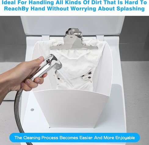 بخاخ حفاضات قماشي - يمنع الماء والملوثات من الرش أثناء الشطف - يوجه تدفق المياه إلى المرحاض - يمكن استخدامه على الحفاضات القماشية ووسادات للعق ووسادات الحيوانات الأليفة والمور in Kuwait