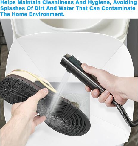 بخاخ حفاضات قماشي - يمنع الماء والملوثات من الرش أثناء الشطف - يوجه تدفق المياه إلى المرحاض - يمكن استخدامه على الحفاضات القماشية ووسادات للعق ووسادات الحيوانات الأليفة والمور in Kuwait