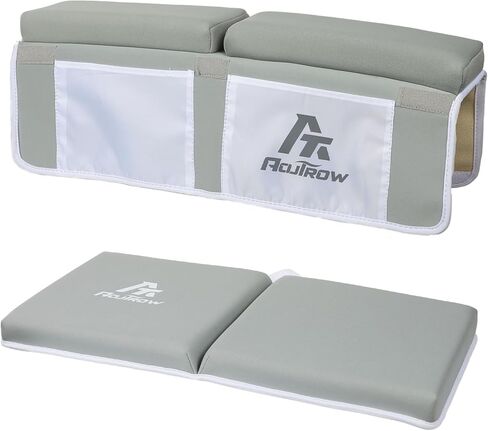 Aoutrow 2 PACK Comfortable Baby Bath Kneeler and Elbow Rest Pad, Foam Mat with Toy Organizer Pockets Bath Accessory Storage, Non-Slip Compact Foldable Baby Bath Set for Parents Baby and Toddler Bathin in Kuwait