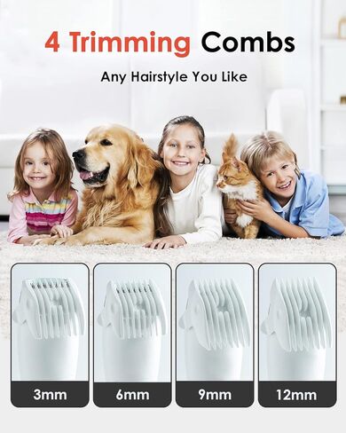 سوبرماما ماكينة حلاقة شعر الاطفال، ماكينة حلاقة كهربائية فائقة الهدوء، مجموعة قص شعر لاسلكية قابلة لاعادة الشحن ومقاومة للماء للاطفال والرجال in Kuwait