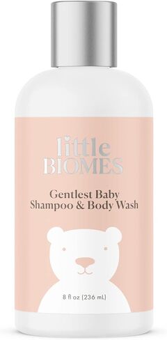 Little Biomes Gentlest Baby Shampoo and Body Wash 2-in-1, Made with Organic Calendula and Rose Water, Fragrance-Free, Hypoallergenic, Microbiome-Friendly Baby Wash (8 fl. oz.) in Saudi Arabia