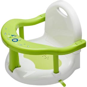 Foldable Baby Bath Seat, Non Slip Baby Bath Chair, Baby Bath Seat Bathtub Chair for Baby Sitting Up, Cute Shape Surround Baby Bathtub Seat with Suction Cups for Baby 6-18 Months (Grey)