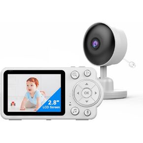 جهاز مراقبة الأطفال فيديو Dosilkc مع الكاميرا والصوت، شاشة كاميرا للأطفال بدون WiFi مع وضع VOX، شاشة 2.8 بوصة، رؤية ليلية بالأشعة تحت الحمراء، صوت ثنائي الاتجاه، مستشعر درجة الحرارة والتهويدات، عمر بطارية 2600 مللي أمبير في الساعة in Kuwait