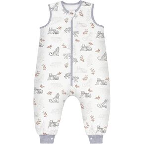 LILBESTIE Toddler Sleep Sack with Feet, 1.5 TOG Sleep Sack with Legs, Winter Baby Wearable Blanket Sleeveless Cotton Baby Sleeping Bag 12-24 Months - Excavator M in Kuwait