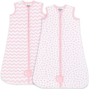 Comfy Cubs Sleep Bag, Sack for Baby, 2 Pack, Breathable Wearable Blanket Swaddle for Newborns and Toddlers, Cute and Comfortable Onesie, Cotton Softness (Nomadic Blue, Azul, Large)