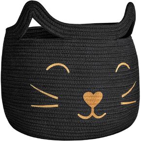 HiChen Large Cute Fox Basket, Baby Nursery Basket for Toys, Clothes, Gifts, Towels, Kids Laundry Basket, Gift Animal Baskets for Kids, Pet Toy Basket, 15.7" L x 11.8" H, Orange
