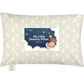 وسادة طفل صغير مع كيس وسادة - وسادة My Little Dreamy مقاس 13 × 18، وسائد للأطفال من القطن العضوي للنوم، وسادة أطفال، وسائد سفر، وسادة صغيرة، وسادة حضانة، وسادة سرير للأطفال الصغار (نعمة) in Kuwait