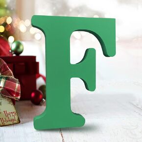 AOCEAN 6 Inch Green Wood Letters Unfinished Wood Letters for Wall Decor Decorative Standing Letters Slices Sign Board Decoration for Craft Home Party Projects (S) in Kuwait