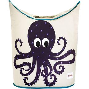 3 Sprouts Baby Laundry Hamper, Handles and Lid, Storage Basket, Octopus | Handles and lid, Large storage basket, Toy bin, Nursery room decor, Baby clothes organizer, Bedroom or playroom storage in Kuwait