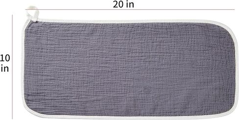 10 قطع من أقمشة تجشؤ الموسلين من كوت كير للجنسين، مصنوعة من القطن بنسبة 100% مقاس كبير 50.8 سم × 25.4 سم سميكة فائقة النعومة وذات قدرة على الامتصاص (أبيض) in Kuwait