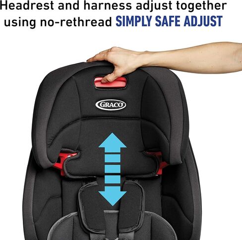 Graco Tranzitions 3-in-1 Harness Booster Car Seat, Forward Facing Car Seat, Highback, to Backless Booster, Black in Saudi Arabia