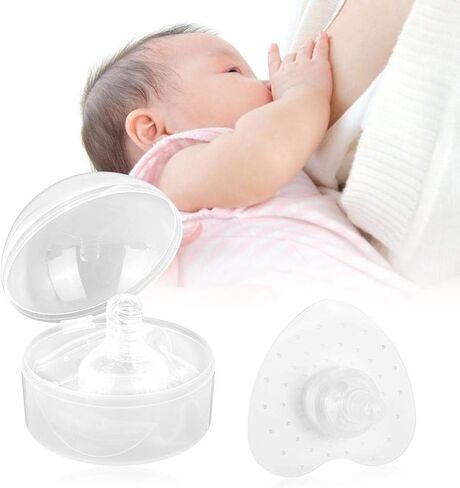 Silicone Premium Nipple Shield, One pcs Breastfeeding Assistance with Short Term Latch On Difficulties, Super Soft, Flexible, 100% Silicone, BPA and BPS Free in Saudi Arabia