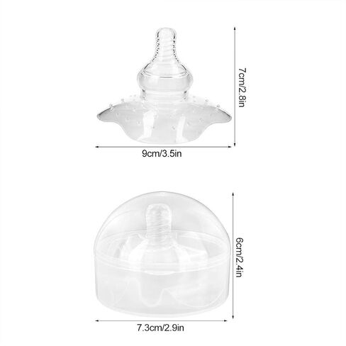 Silicone Premium Nipple Shield, One pcs Breastfeeding Assistance with Short Term Latch On Difficulties, Super Soft, Flexible, 100% Silicone, BPA and BPS Free in Saudi Arabia