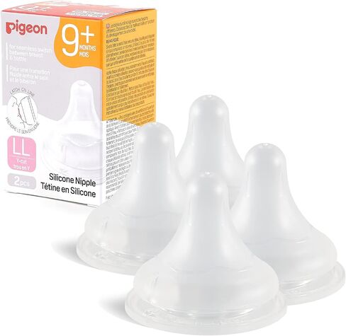 Pigeon Silicone Nipple (SS) with Latch-On Line, Natural Feel, 0+ Months, 4 Counts in Saudi Arabia