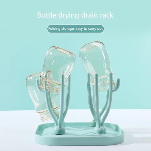 Mandy BPA Free Baby Bottle Drying Rack:Bottle Drying Rack for Baby Bottles and Accessories | Bottle Dryer Rack with 16 Branches for Convenient Baby Bottle Storage | Baby Feeding Essentials in Saudi Arabia