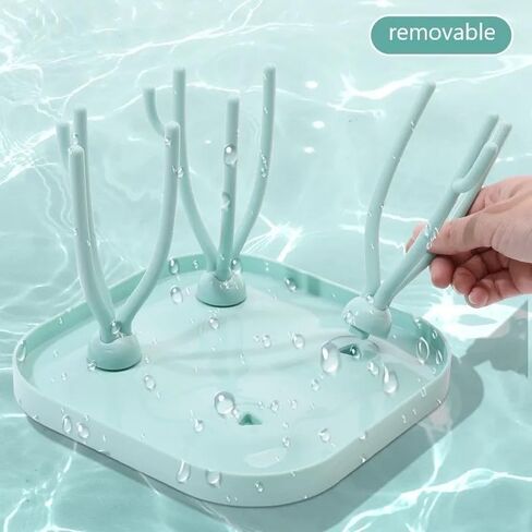 Mandy BPA Free Baby Bottle Drying Rack:Bottle Drying Rack for Baby Bottles and Accessories | Bottle Dryer Rack with 16 Branches for Convenient Baby Bottle Storage | Baby Feeding Essentials in Saudi Arabia