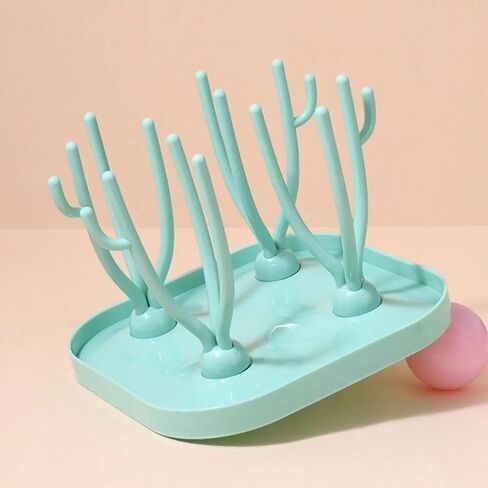 Mandy BPA Free Baby Bottle Drying Rack:Bottle Drying Rack for Baby Bottles and Accessories | Bottle Dryer Rack with 16 Branches for Convenient Baby Bottle Storage | Baby Feeding Essentials in Saudi Arabia