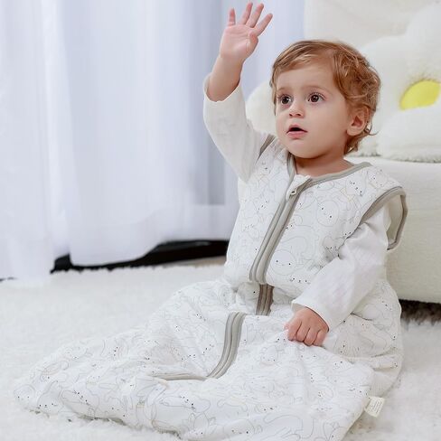 Mosebears Sleep Sack Baby Winter Wearable Blanket with 2-Way Zipper,2.5 TOG Cotton Sleep Sack Unisex (Calm Sage, 0-6 Months) in Saudi Arabia