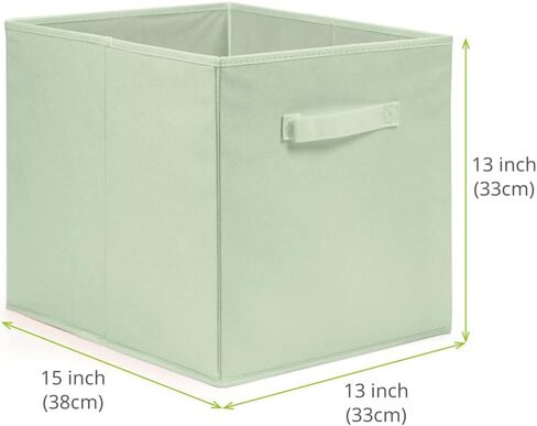 مجموعة EZOWare مكونة من 4 سلال قماشية قابلة للطي، مكعب تخزين منظم قابل للطي مقاس 13 × 15 × 13 بوصة مع مقابض للمنزل وغرفة النوم وحضانة الأطفال والمكتب وألعاب غرفة لعب الأطفال - رمادي in Kuwait