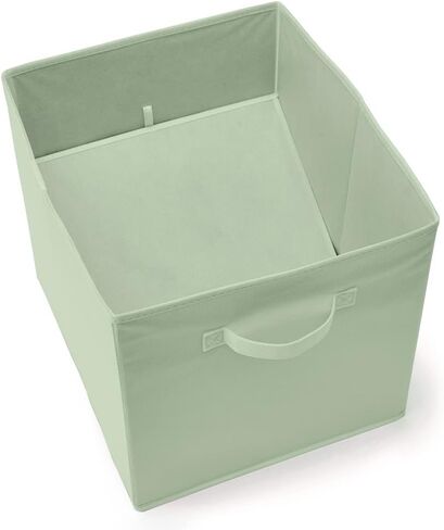 مجموعة EZOWare مكونة من 4 سلال قماشية قابلة للطي، مكعب تخزين منظم قابل للطي مقاس 13 × 15 × 13 بوصة مع مقابض للمنزل وغرفة النوم وحضانة الأطفال والمكتب وألعاب غرفة لعب الأطفال - رمادي in Kuwait